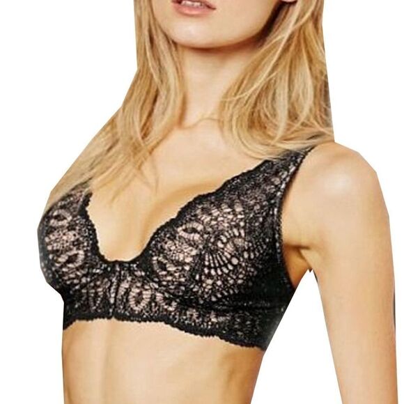 VS ICE Angel Black Strappy Bralette Limited Ed. - Picture 1 of 5